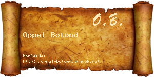 Oppel Botond névjegykártya